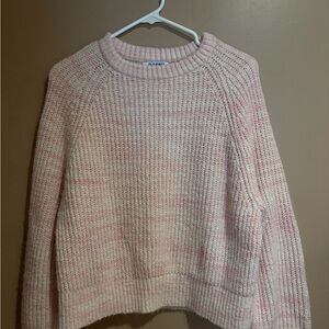 Old Navy Women's Light Pink Crew Neck Sweater